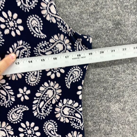 Tommy Hilfiger Dress Women 8 Black Paisley Sheath Midi Sleeveless Round Neck - Picture 7 of 9